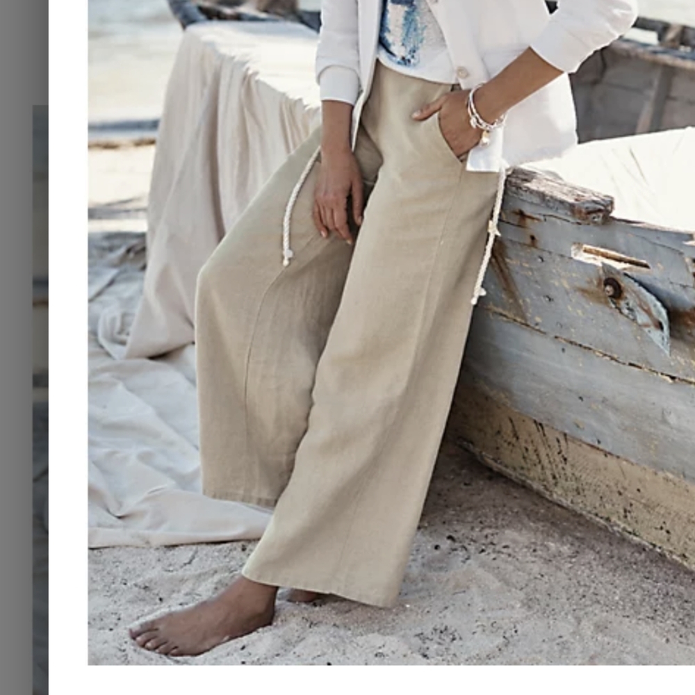 J Jill Wide Leg Cotton Utility Pants 14P